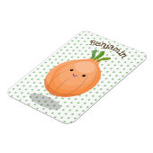 Mooie bruine uiengroene cartoon illustratie magneet (Linkerzijde)