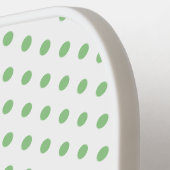 Mooie bruine uiengroene cartoon illustratie pickleball paddle (Links Detail)