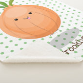 Mooie bruine uiengroene cartoon illustratie sherpa deken (3/4)