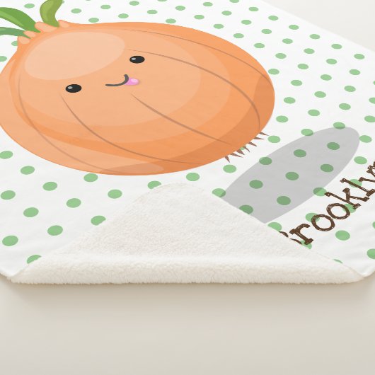 Mooie bruine uiengroene cartoon illustratie sherpa deken (3/4)