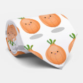 Mooie bruine uiengroene cartoon illustratie stropdas (Opgerold)