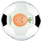 Mooie bruine uiengroene cartoon illustratie voetbal (Gedraaid)