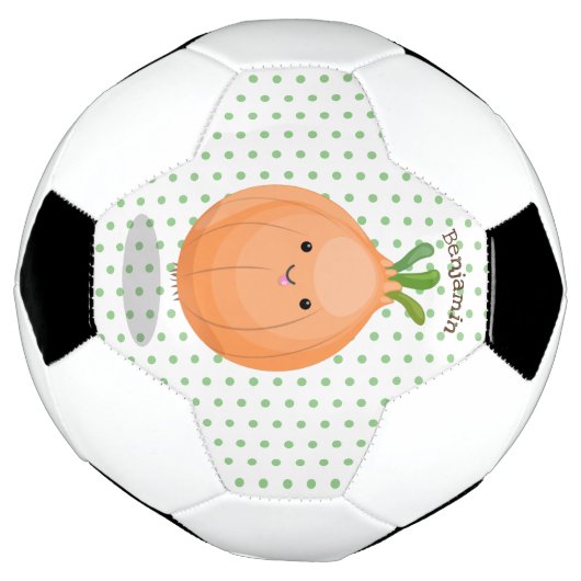 Mooie bruine uiengroene cartoon illustratie voetbal (Gedraaid)