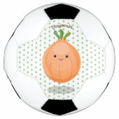 Mooie bruine uiengroene cartoon illustratie voetbal (Voorkant)