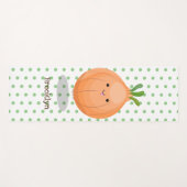 Mooie bruine uiengroene cartoon illustratie yogamat (Voorkant (horizontaal))