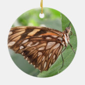 Mooie Bruine Vlinder Versiering Keramisch Ornament (Achterkant)