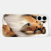 MOOIE BRUINE WITTE RUWE COLLIE HOND Case-Mate iPhone CASE (Achterkant (horizontaal))