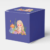 Mooie BRUNET HAIR zeemeermin spelen in het zee Bedankdoosjes (Voorkant Zijde)