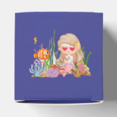 Mooie BRUNET HAIR zeemeermin spelen in het zee Bedankdoosjes (Bovenkant)