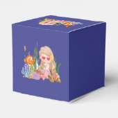 Mooie BRUNET HAIR zeemeermin spelen in het zee Bedankdoosjes (Achterkant)