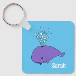 Mooie Bubbel Walvis Gepersonaliseerde Sleutelhange Sleutelhanger