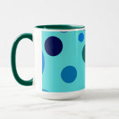 Mooie bubbeldesign met aanpasbare naamletter mok (Links)