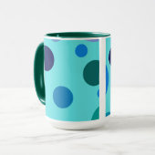 Mooie bubbeldesign met aanpasbare naamletter mok (Voorkant links)