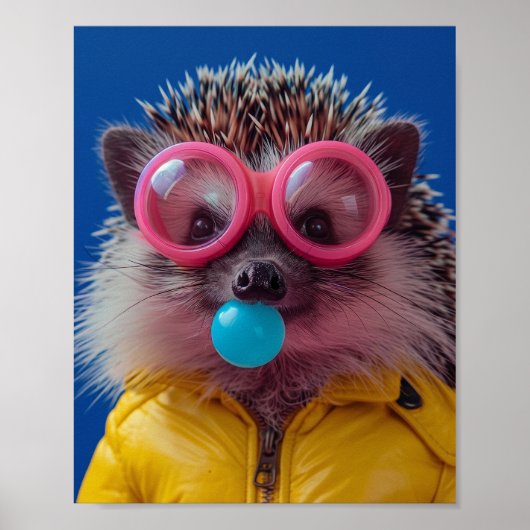 Mooie Bubbelgom Egel Wees Aardig Whimsical Kunst a Poster (Voorkant)