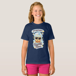 Mooie Bubble Tea Meisjes T-Shirt Boba Design