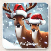 Mooie Buck en Doe Bier Onderzetter (Voorkant)