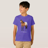 Mooie Buckskin Appaloosa Quarter Horse T-shirt (Voorkant volledig)