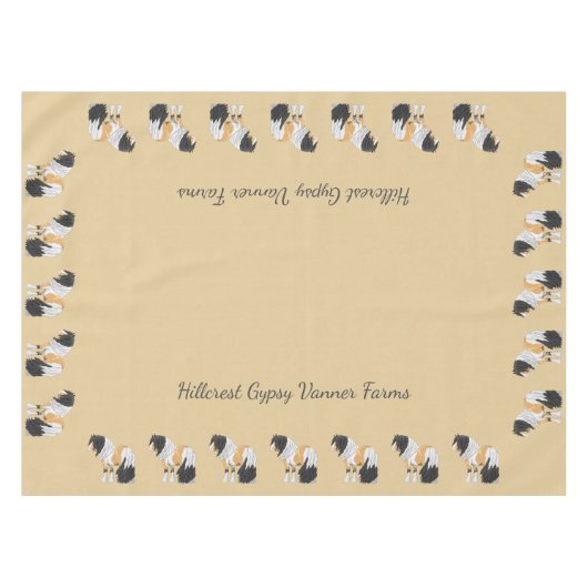 Mooie Buckskin Pinto Gypsy Vanner Draft Horse Tafelkleed (Voorkant (Horizontaal))