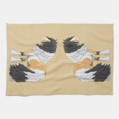 Mooie Buckskin Pinto Gypsy Vanner Draft Horse Theedoek (Horizontaal)