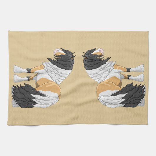 Mooie Buckskin Pinto Gypsy Vanner Draft Horse Theedoek (Horizontaal)