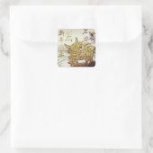 Mooie bucolische scène Chinees 0x Jaar 2021 SqS Vierkante Sticker (Tas)