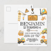 Mooie budget Bouw Verjaardagsfeestje Briefkaart (Voorkant / Achterkant)