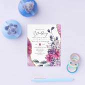 Mooie BUDGET Violet Pink Floral Agate Wedding Flyer (Enkel)