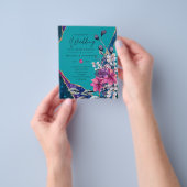 Mooie budgettaire Paarse Blauwgroen Floral Agate W Flyer (Hand)