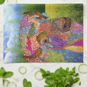 Mooie Buffalo American Bison Kitchen Towel Theedoek (Gevouwen)