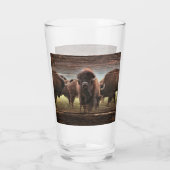 Mooie Buffalo Herd Glas (Achterkant)