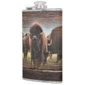 Mooie Buffalo Herd Heupfles (Links)