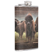Mooie Buffalo Herd Heupfles (Rechts)