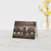 Mooie Buffalo Herd Kaart (Gele Bloem)