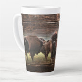Mooie Buffalo Herd Latte Mok (Linkerhoek)