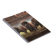 Mooie Buffalo Herd Notitieboek (Rechterzijde)