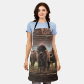 Mooie Buffalo Herd Schort (Gedragen)