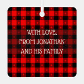 Mooie Buffalo-róoster met sterren Aangepaste naam Metalen Ornament (Achterkant)