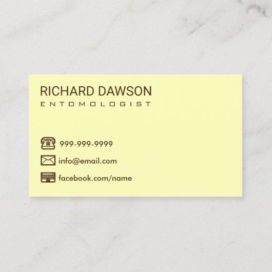 Mooie bugs | Insecten | Monogram | entomoloog Visitekaartje (Achterkant)