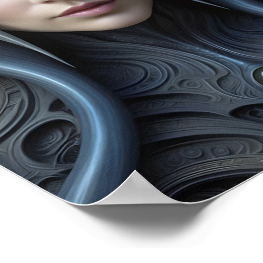 Mooie buitenaardse vrouw - 007 - Fantasy Art Poster (Hoek)