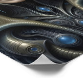 Mooie buitenaardse vrouw - 019 - Fantasy Art Poster (Hoek)