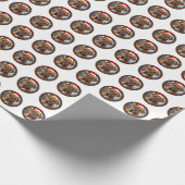 Mooie Bull Mastiff Dog Kerstpatroon Cadeaupapier (Hoek)