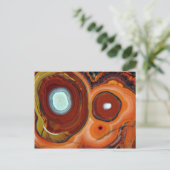 Mooie Bull's ogen in Mexicaanse agate Briefkaart (Staand voorkant)