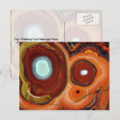 Mooie Bull's ogen in Mexicaanse agate Briefkaart (Voorkant / Achterkant)