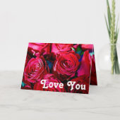 Mooie bundel rode rozen bedankkaart (Voorkant)