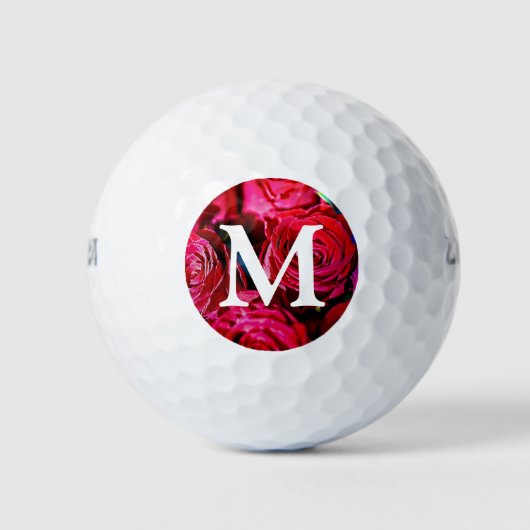 Mooie bundel rode rozen golfballen (Voorkant)