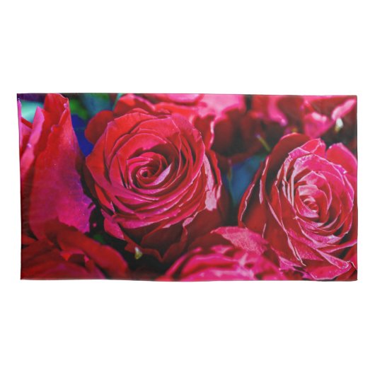 Mooie bundel rode rozen kussensloop (Achterkant-Rechts)