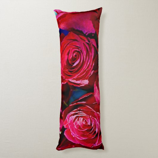 Mooie bundel rode rozen lichaamskussen (Achterkant (Verticaal))