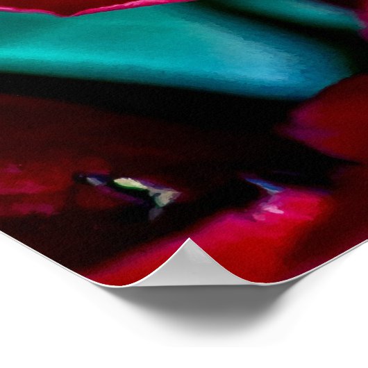 Mooie bundel rode rozen poster (Hoek)