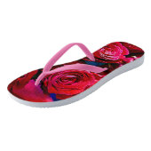 Mooie bundel rode rozen teenslippers (Schuin)