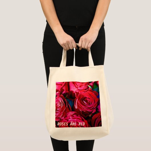 Mooie bundel rode rozen tote bag (Voorkant (product))